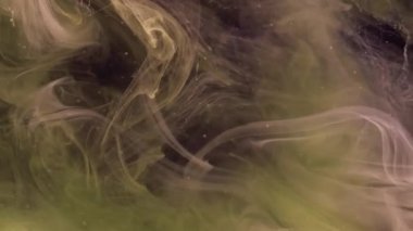 Sis sıvısı. Mistik boya. Renkli duvak fantezi akışı şeffaf su kaplaması. Sanat sıvısı parçacıkları sarmal girdap soyut doku.