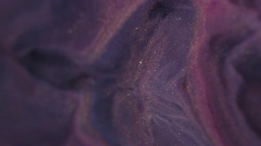 Karışık boya rotasyonu. Bulanık mermer parıldıyor. Odaklanmamış mor renkli sim akışı mürekkep emülsiyonu dalga hareketi soyut sanat arkaplanı.