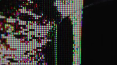 Grunge matrisi. Dijital arıza. Çatlak yüzey mürekkebi ile deforme olmuş ağ pikseli yapısı. Arkaplan bulanıklığı görüntüleme hatası