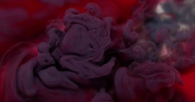 Su altyapısı. Boya rengi. Odaklanmamış mor pembe bulut dokusu dalgası ruhani soyut sanat üzerinde yüzen kimyasal sıvıyı harmanlıyor..