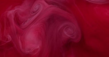 Bulut mürekkebi. Karışım akışı. Bulanık kırmızı mor duman dokusu kimyasal su girdabı nemli madde soyut arkaplanda hareket ediyor.