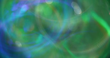 Bulanık mercek parlaması. Odaklanamayan parıltı. Çok renkli mavi kıvılcımlı daireler parıldayan bokeh ışık sanat soyut modern arkaplan.