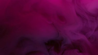 Duman bulutu. Mor akış. Renk girdabı sisli su sızıntısı yapıyor. Sanat dokusu soyut arkaplan mürekkebi buharlaştırılmış mor neon sızıntısı.