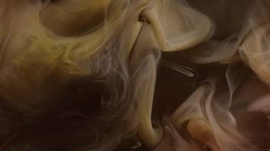 Grunge sisi. Sis dalgası. Siyah gri akarsu, parlak boya patlaması. Sıvı arkaplanda yüzen renk boyası odaklanmış girdap.