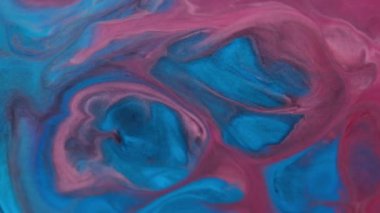 Mermer dalga. Akış boyası. Soyut yaratıcı arka planda hareket eden akrilik desen parçacıkları karıştırılmış mavi renkli renk dalgalanması.