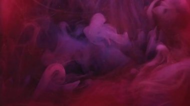 Soyut boya. Harika bir dalga karışımı. Odaklanmamış kırmızı sis mürekkep dokusu buhar sıvı duman bulutu sanat arka planında ışıldıyor.