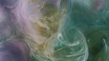 Hipnotik akım. Duman parçacıkları. Sanat sıvısı toz boyası su fantezi dokusunu karıştırır. Soyut zarafet akışı sıvı boya bulanık arkaplan.