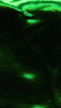 Dikey video. Folyo taştı. Dalgalı gölge. Doku çizimi. Değişken soyut arkaplan sanat hasarı parıltısı. Renk değişimi. Büyüme azaltımı işaret fişeği.