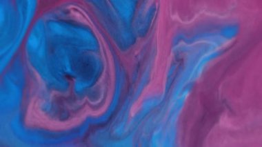 Mermer dalga. Akış boyası. Soyut yaratıcı arka planda hareket eden akrilik desen parçacıkları karıştırılmış mavi renkli renk dalgalanması.