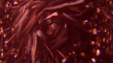 Kıvılcım çaktı. Bulanık kaleydoskop bokeh. Soyut optik sanat arka planında çözünmüş bronz mavi yanıp sönen ışık tayfı dokusu.