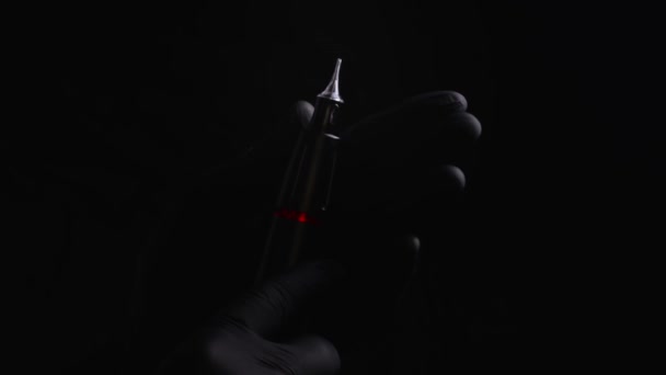 Руки Майстра Постійного Складання Брів Губ Вії Чорних Стерильних Рукавичках — стокове відео