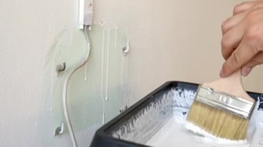 Duvarlara boya sürmek için boya fırçası