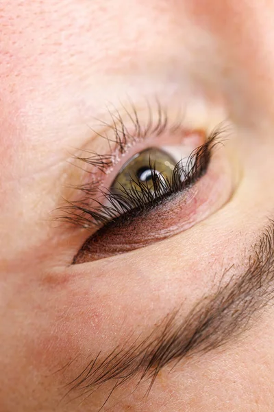 Füllen Der Wimpern Mit Hilfe Von Permanent Make Der Augenlider — Stockfoto