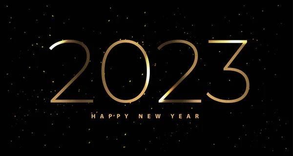 Šťastný Nový Rok 2023 Pozadí Design Pozdrav Bannere Plakát Vektorová — Stockový vektor