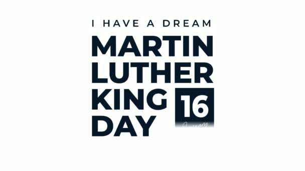 Martin Luther King Animasyon Günü — Stok video