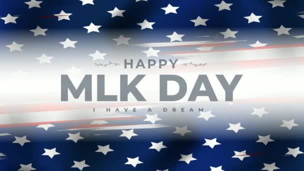 Martin Luther King Day Greeting Animation — Stock Video