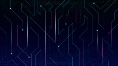 Mavi ve pembe ışık efektli teknoloji arka plan, arka plan, afişler, posterler, sunumlar ve daha fazlası için uygun