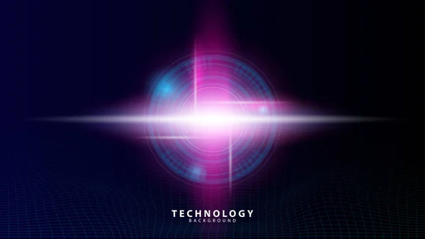 Fondo Tecnología Con Efecto Luz Azul Rosa Adecuado Para Fondos — Archivo Imágenes Vectoriales