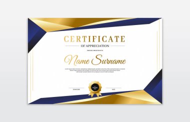 Mavi ve altın sertifikalı sınır şeması. Takdir, iş ve eğitim ihtiyaçları için