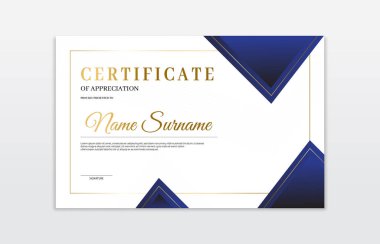 Mavi ve altın sertifikalı sınır şeması. Takdir, iş ve eğitim ihtiyaçları için