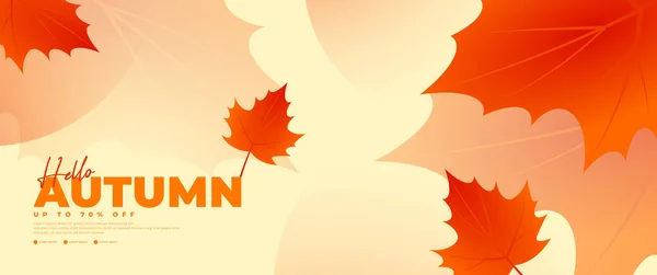 Осенний Промо Баннер Подходящий Розничной Рекламы — стоковый вектор