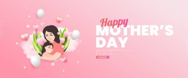 Pembe Anneler Günü karşılama pankartı tasarımı