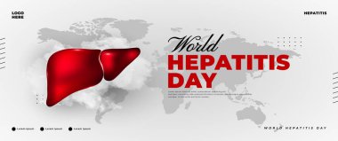 Dünya hepatit günü pankartı tasarımı