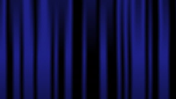 Зупинений Анімаційний Фон Синіх Сценічних Штор Безшовний Текстурний Фон Трохи — стокове відео