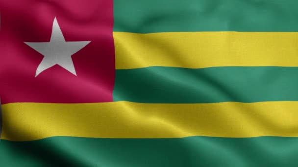 Rüzgarda Dalgalanan Togo Bayrağı — Stok video