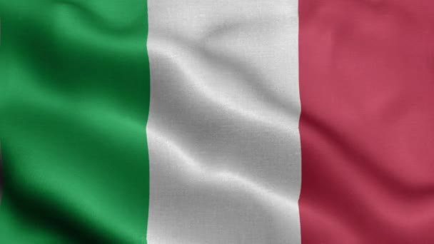 Flaga Włoch Fruwające Wiatr — Wideo stockowe