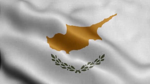 Bandiera Chipre Sventola Nel Vento — Video Stock