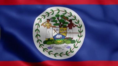 Belize bayrağı rüzgarda dalgalanıyor..