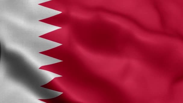 Σημαία Του Μπαχρέιν Που Κυματίζει Στον Άνεμο — Αρχείο Βίντεο