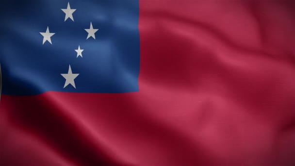 Прапор Американського Самоа Пурхає Вітрі Анімація — стокове відео