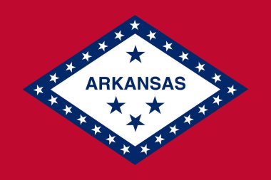 Amerika Birleşik Devletleri 'ne ait Arkansas bayrağı.