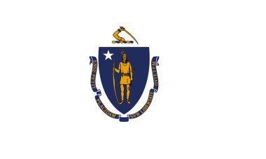 Amerika Birleşik Devletleri 'ne ait Massachusetts bayrağı..