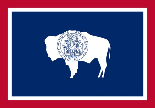 Vlajka Státu Wyoming Patřící Spojených Států Amerických — Stock fotografie