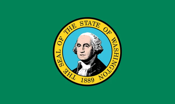 Bandera Del Estado Washington Perteneciente Los Estados Unidos América — Foto de Stock