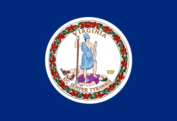 Bandera Del Estado Virginia Perteneciente Los Estados Unidos América — Foto de Stock