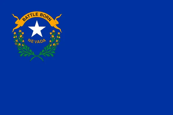 Bandera Del Estado Nevada Perteneciente Los Estados Unidos América —  Fotos de Stock