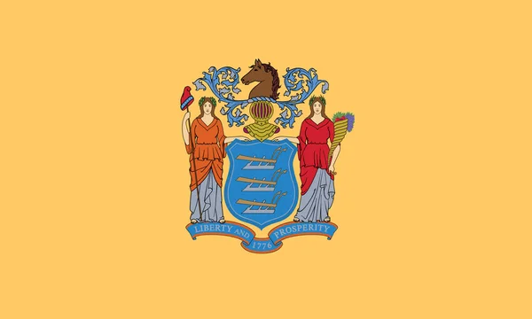 Прапор Штату Нью Джерсі Належить Сполученим Штатам Америки — стокове фото