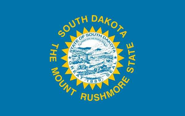 Bandera Del Estado Dakota Del Sur Perteneciente Los Estados Unidos —  Fotos de Stock