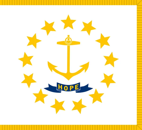 Bandera Del Estado Rhode Island Perteneciente Los Estados Unidos América —  Fotos de Stock