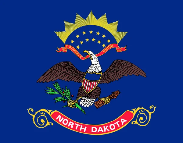 Bandera Del Estado Dakota Del Norte Perteneciente Los Estados Unidos —  Fotos de Stock