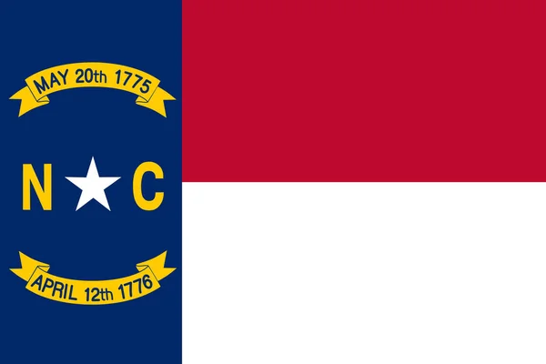 Bandera Del Estado Carolina Del Norte Perteneciente Los Estados Unidos —  Fotos de Stock