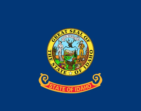 Bandera Del Estado Idaho Perteneciente Los Estados Unidos América —  Fotos de Stock