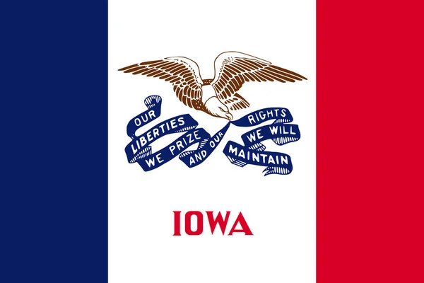 Прапор Штату Айова Належить Сполученим Штатам Америки — стокове фото