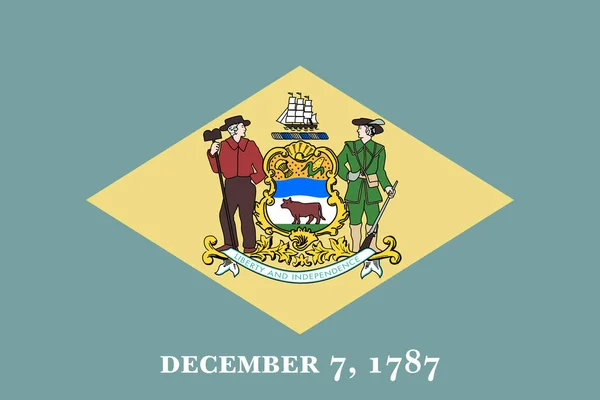 Bandera Del Estado Delaware Perteneciente Los Estados Unidos América —  Fotos de Stock