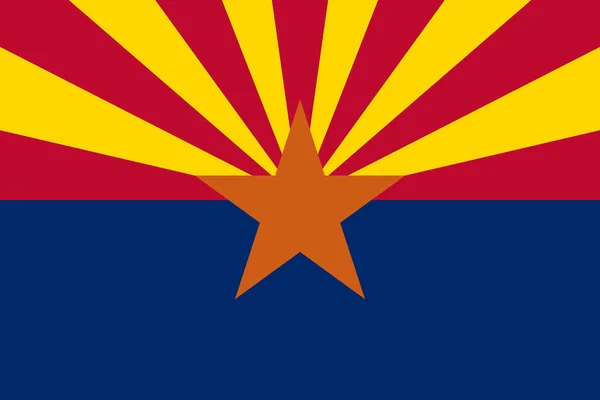 Bandera Del Estado Arizona Perteneciente Los Estados Unidos América —  Fotos de Stock