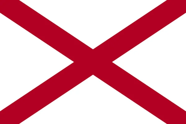 Bandera Del Estado Alabama Perteneciente Los Estados Unidos América —  Fotos de Stock